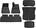 Compatible with Tesla Model 3 2024 Highland Floor Mats Cargo Liner Waterproof Anti-Slip Trunk Mat TPE Pads Model 3 2024 Highland Accessories(6pcs RHD)