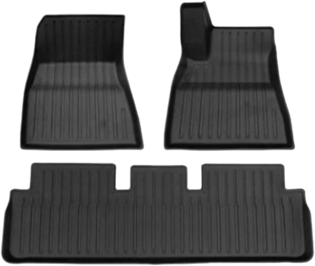 Compatible for Tesla Model 3 2024 Highland Floor Mats Cargo Liner Waterproof Anti-Slip Trunk Mat TPE Pads Left Right Rubber Accessories(RHD 3pcs)