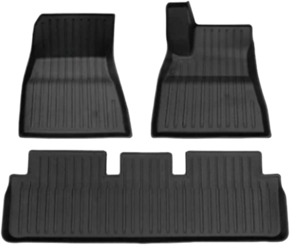 Compatible for Tesla Model 3 2024 Highland Floor Mats Cargo Liner Waterproof Anti-Slip Trunk Mat TPE Pads Left Right Rubber Accessories(RHD 3pcs)