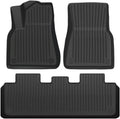 Floor Mats Compatible with Tesla Model 3 Y 2021-2024 5-Seater Custom All Weather Heavy Duty TPE Cargo Liner Trunk Accessories(3 21-23 TPE LHD FT)