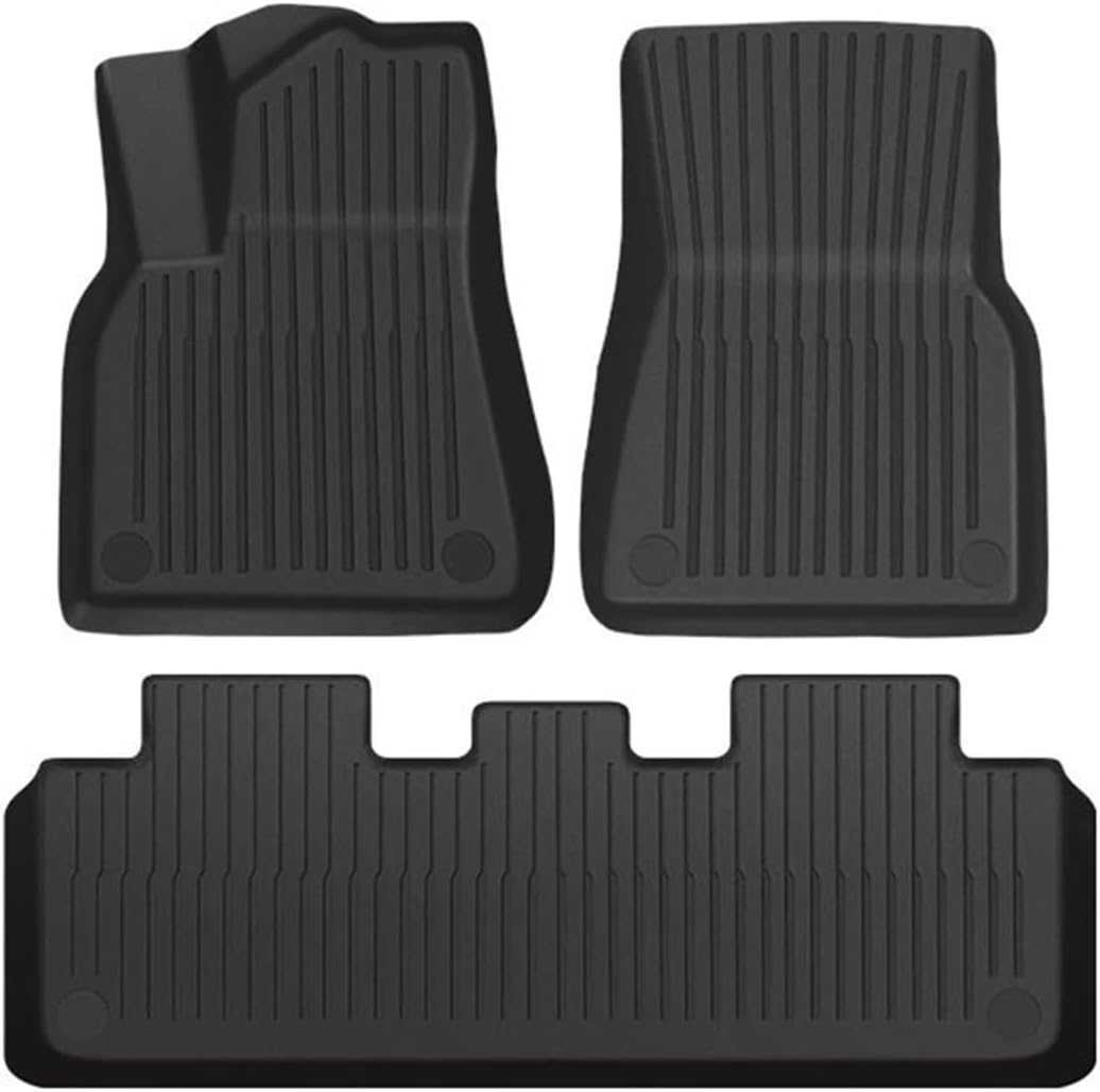 Floor Mats Compatible with Tesla Model 3 Y 2021-2024 5-Seater Custom All Weather Heavy Duty TPE Cargo Liner Trunk Accessories(3 21-23 TPE LHD FT)