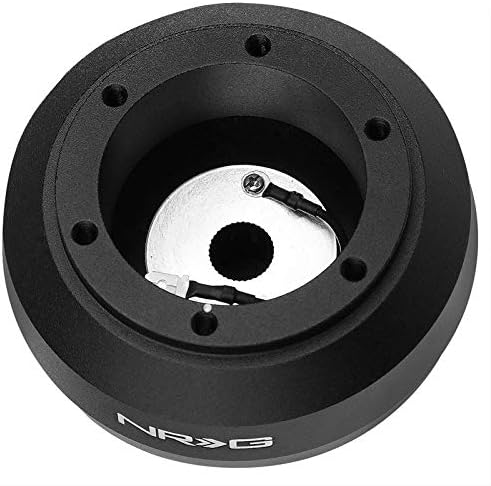NRG Innovations SRK-165H Steering Wheel Hub Adapter(Aluminum, Black, 74mm 6-Bolt) Works with 09-16 Hyundai Genesis/10-16 Genesis Coupe