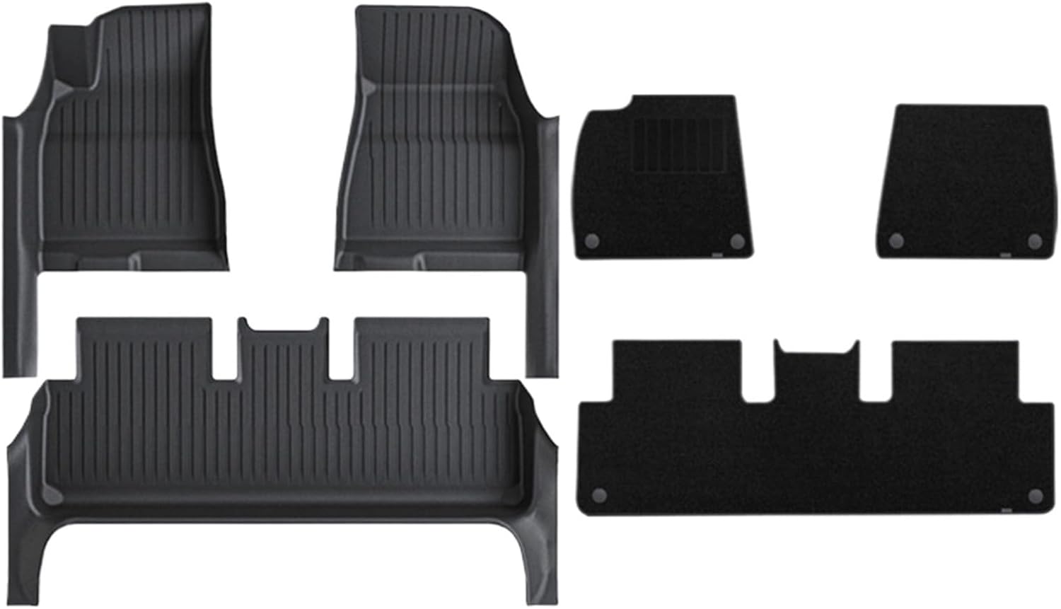 TPE Floor Mat with Door Sill Protector for Tesla Model 3 Highland Trunk Mats Cargo Liner for 2025 2024 Accessories(DLFM-3PCS)