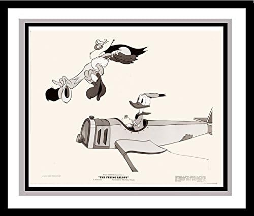 'The Flying Jalopy' Starring Donald Duck in the airplane Lobby Card Publicity Still - Walt Disney