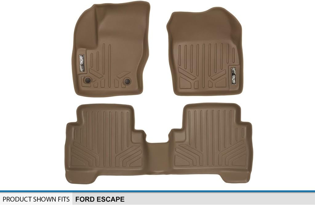 MAXLINER All Weather Custom Fit 2 Row Floor Mat Liner Set Compatible with 2013-2019 Ford Escape