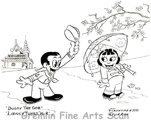 Buddy in'Buddy the Gob' Very Early Looney Tunes Cartoon, Directed by Friz Freleng. Released Jan. 13, 1934 - Studio Lobby Card Publicity Still - Warner Brothers