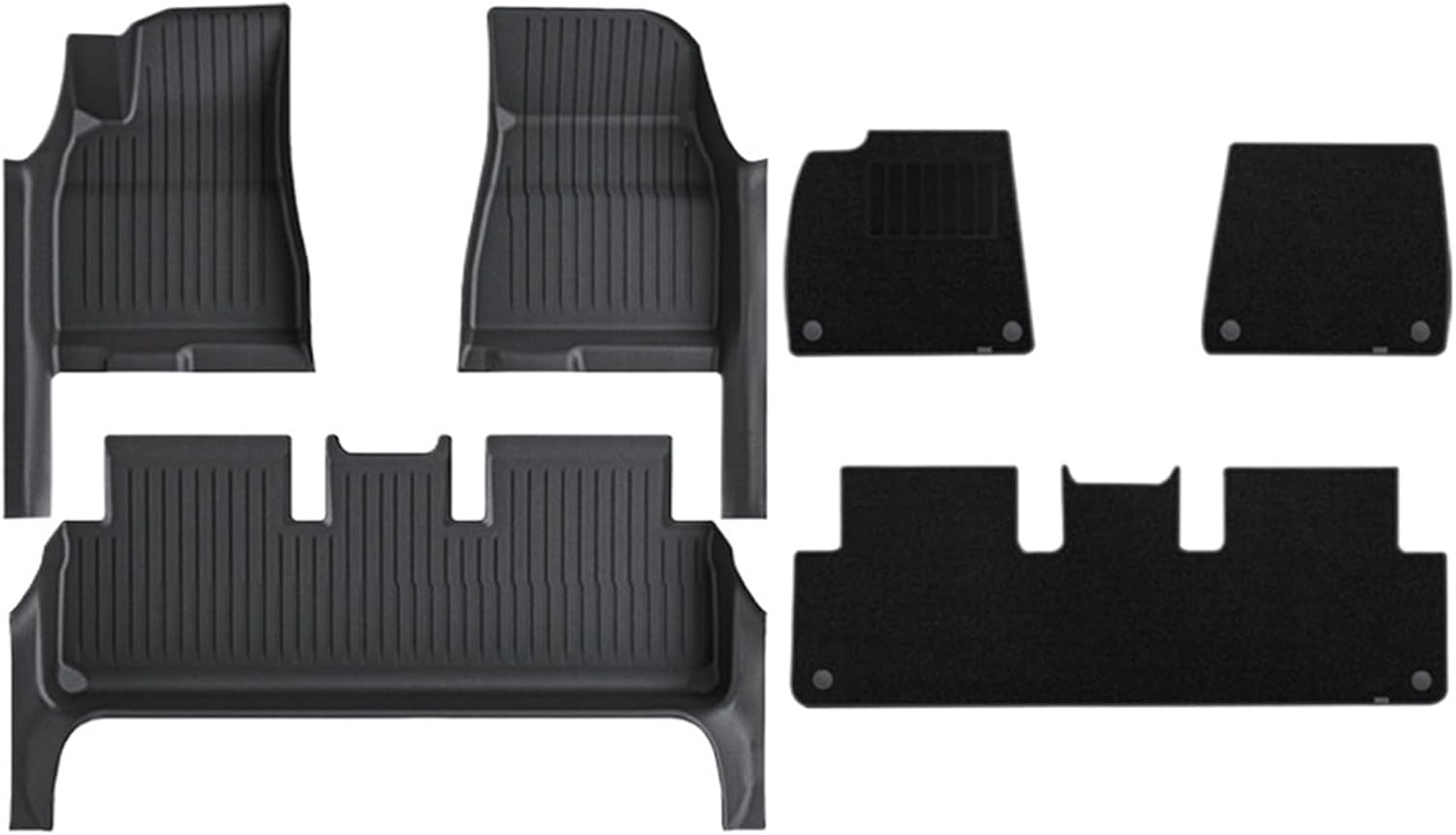 TPE Floor Mat with Door Sill Protector Compatible for Tesla Model 3 Highland 2025 2024 Floor Trunk Mats Cargo Liner(DLFM-3PCS)