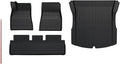 Compatible with Tesla Model 3 2024 Highland Floor Mats Cargo Liner Waterproof Anti-Slip Trunk Mat TPE Pads Left/Right Hand Rubber(4pcs Front LHD)