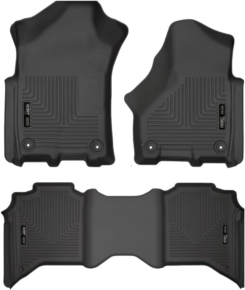 Husky Liners Weatherbeater Floor Mats | Fits 2019-2026 Ram 2500/3500 Crew CAB ONLY | Front & 2nd Row, 3-pc Black - 94111