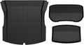 Floor Mats Cargo Liner Compatible for Tesla Model 3 2025 Highland Waterproof Slip Trunk Mat TPE Pads Model 3 2026 Highland Accessories(for 3 3Pcs Trunk Mat)