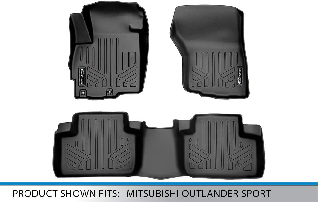 MAXLINER Floor Mats 2 Row Liner Set for 2011-2024 Mitsubishi Outlander Sport