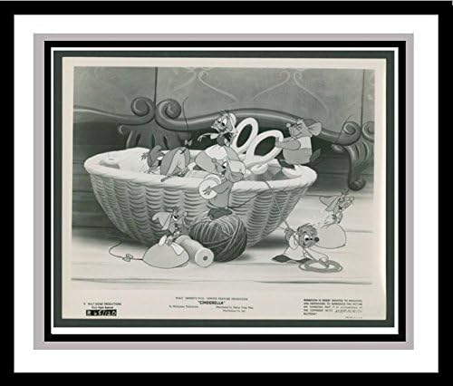 'Cinderella' Lobby Card Publicity Still - Walt Disney - The Mice are Making Cinderella's Gown