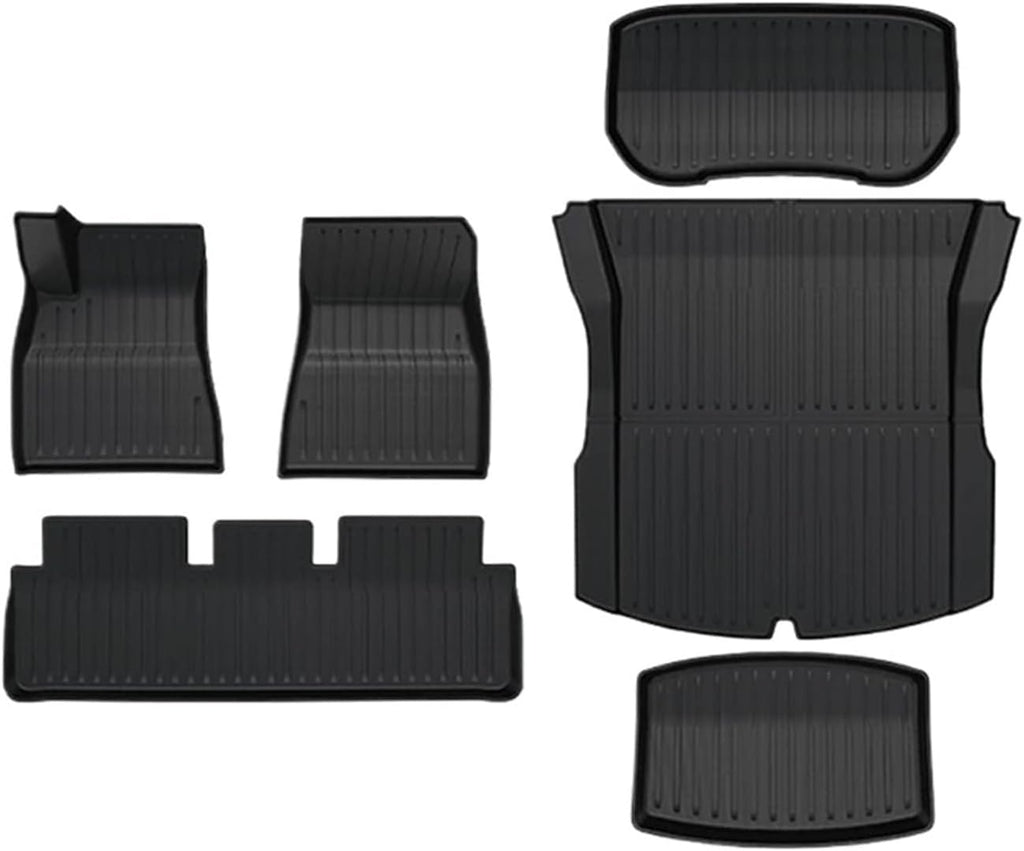 Compatible with Tesla Model 3 2024 2025 2026 Highland Floor Mats Cargo Liner TPE Pad Left/Right Hand Rubber(6pcs LHD)