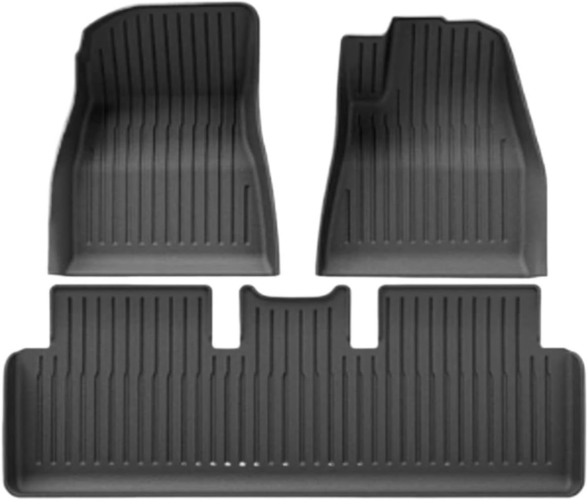 Compatible with Tesla Model 3 Highland 2024 TPE Floor Mats,All Weather Waterproof Anti-Slip Front Rear Cargo Liner Trunk Mat(Right Rudder 3pcs)