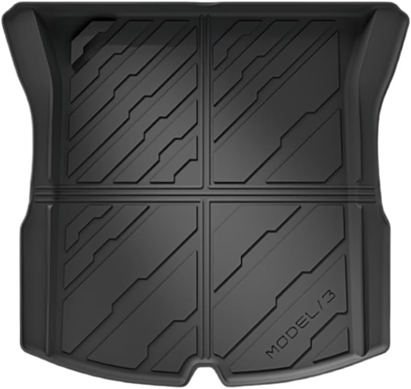 Floor Mats Compatible with Tesla Model 3 2024 Highland All Weather Cargo Liner Floor Mats Frunk Trunk Mats Backseat Protector Pad(Trunk mat)