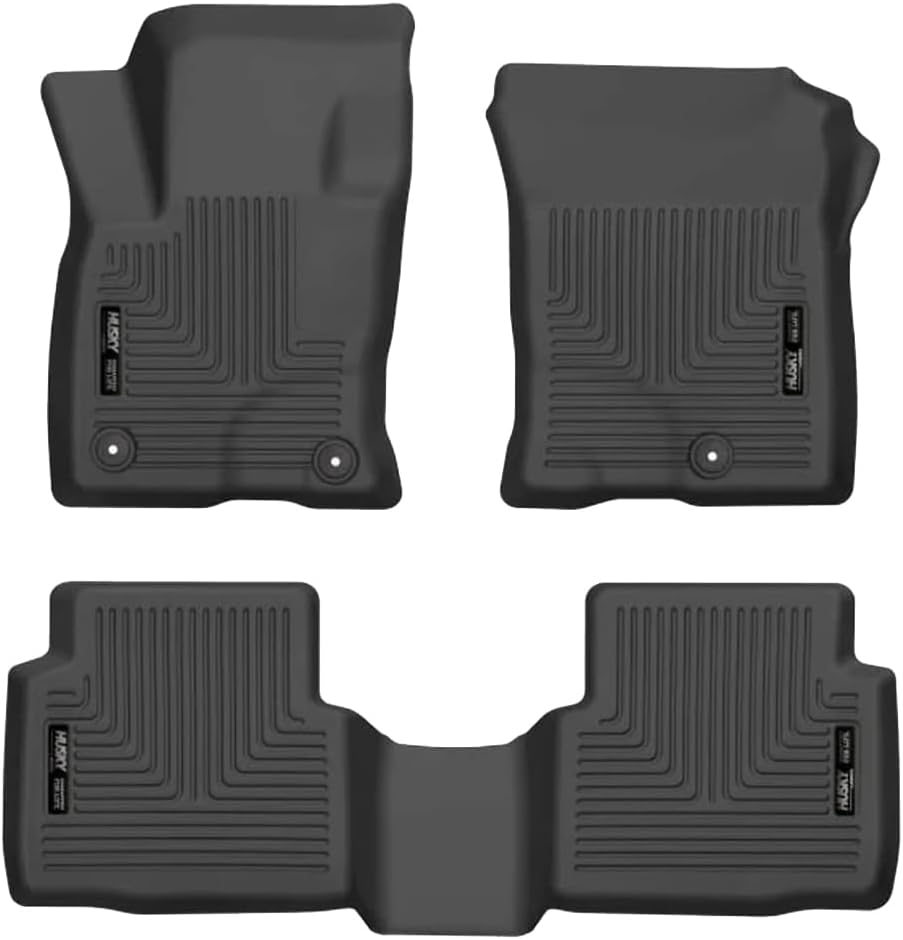 Husky Liners Weatherbeater Floor Mats | Fits 2020-2023 Ford Escape | Front & 2nd Row, 3-pc Black - 95721