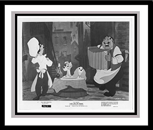 'Lady and the Tramp' Lobby Card Publicity Still - Walt Disney Lady, Tramp, Tony - Spaghetti Scene