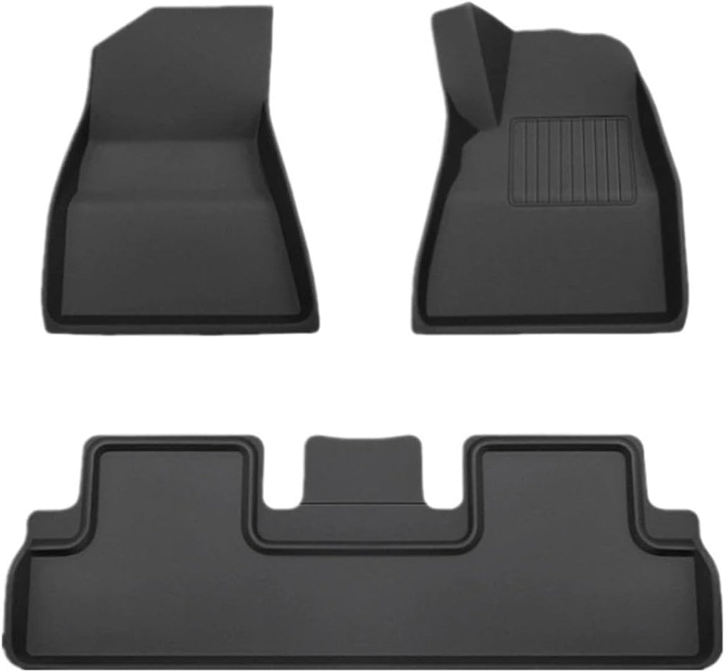2024 Compatible with Tesla Model 3 Highland Floor Mats XPE All Weather Front Rear Cargo Liner Mat Waterproof Anti-Slip 3D Trunk Mats(3pcs Model 3 RHD)
