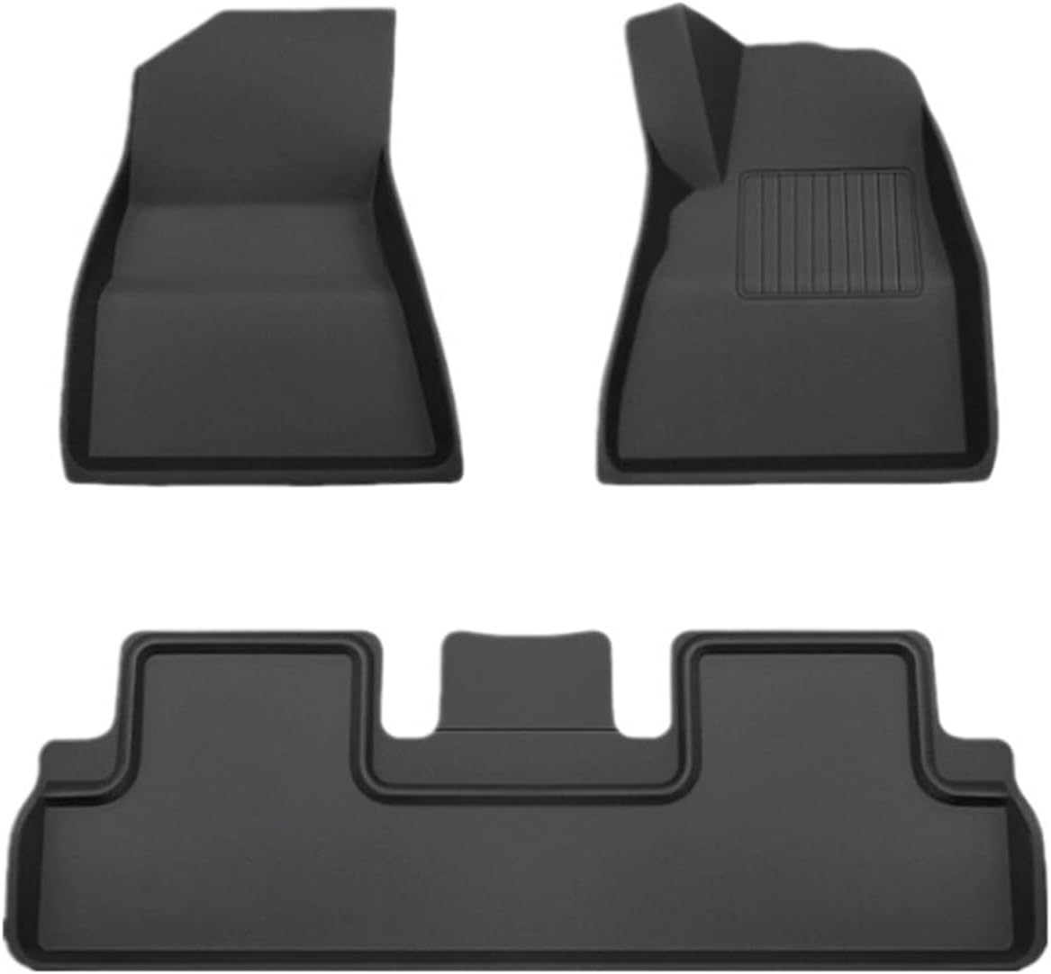 2024 Compatible with Tesla Model 3 Highland Floor Mats XPE All Weather Front Rear Cargo Liner Mat Waterproof Anti-Slip 3D Trunk Mats(3pcs Model 3 RHD)