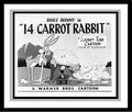 Bugs Bunny and Yosemite Sam in '14 Carrot Rabbit' Studio Lobby Card Publicity Still - Warner Brothers