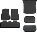 Floor Mats for Tesla Model 3 Y 2021-2024 5-Seater Custom Fit All Weather Heavy Duty TPE Cargo Liner Trunk Accessories(Y TPE LHD 6PCS)