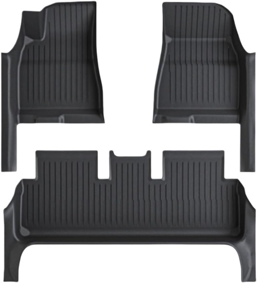Fully Protection Floor Liners 2024 2025 Compatible with Tesla Model 3 Highland Floor Mats with Door Sill Protector Front Rear Cargo Liner(3PCS Floor Mats)