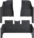 Fully Protection Floor Liners 2024 2025 Compatible with Tesla Model 3 Highland Floor Mats with Door Sill Protector Front Rear Cargo Liner(3PCS Floor Mats)