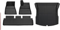 Compatible with Tesla Model 3 2024 Highland Floor Mats Cargo Liner Waterproof Anti-Slip Trunk Mat TPE Pads Left/Right Hand Rubber(4pcs Front RHD)