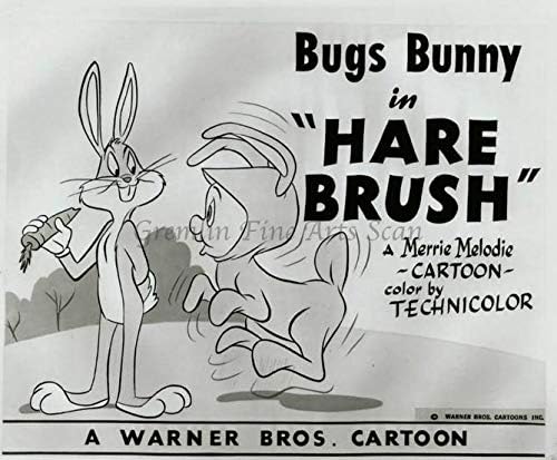 Bugs Bunny and Elmer Fudd in'Hare Brush', Studio Lobby Card Publicity Still - Warner Brothers