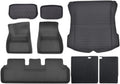 XPE Floor Mats Compatible with Tesla Model 3 Highland 2024 / Model Y 2024-2017, All Weather Cargo Liner Floor Mats and Cargo Trunk Mats(8PCS M3 Highland)