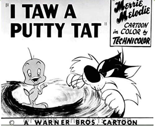 Tweety and Sylvester in'I Taw A Putty Tat' Directed by Friz Freleng. Released on April 2, 1948 Studio Lobby Card Publicity Still - Warner Brothers