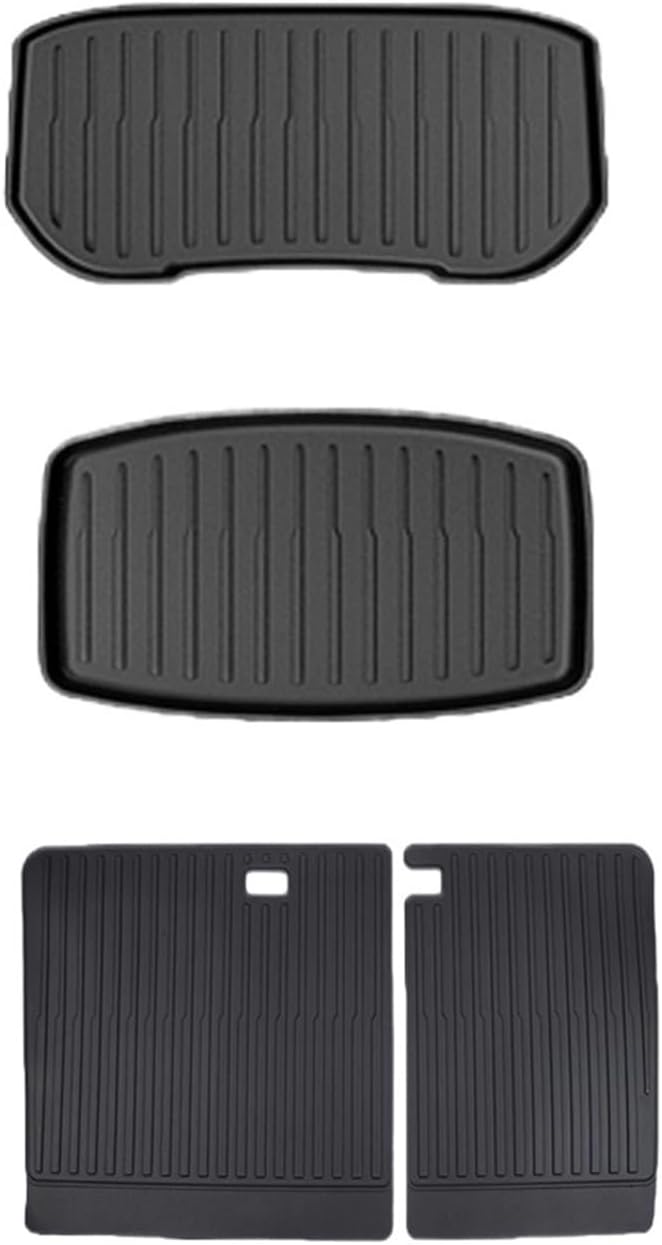 Floor Mats 2024 Compatible with Tesla Model 3 Highland,TPE All Weather Protection Cargo Liner Floor Mats and Cargo Trunk Mats Accessorie(Trunk 4pc)