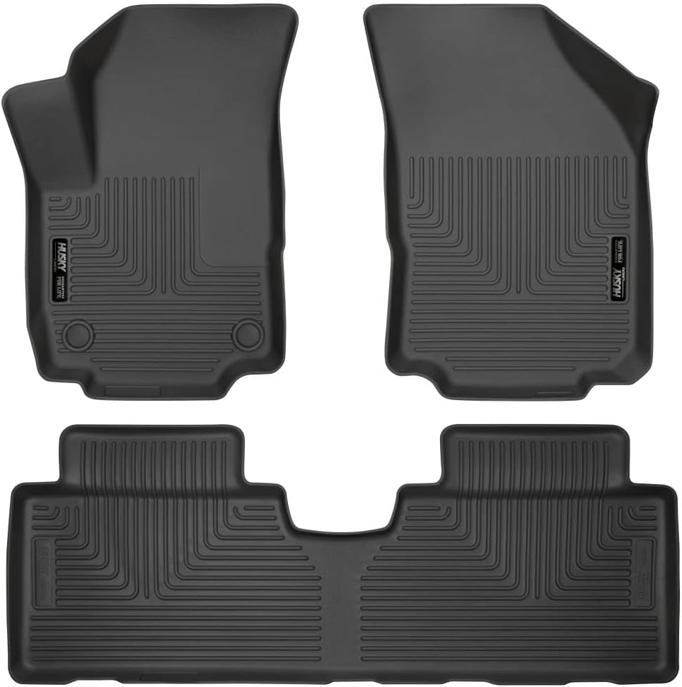 Husky Liners Weatherbeater Floor Mats | Fits 2018-2024 GMC Terrain | Front & 2nd Row, 3-pc Black - 95151