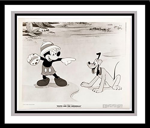 Mickey Mouse and Pluto in 'Pluto and the Armadillo' Lobby Card Publicity Still Walt Disney
