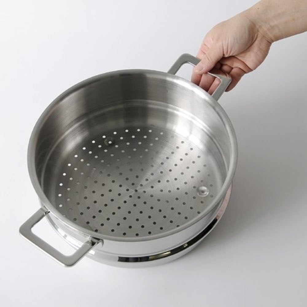 A Di Alessi,AJM307 'POTS & PANS', Steamer basket in 18/10 stainless steel mirror polished,9.5 Inch
