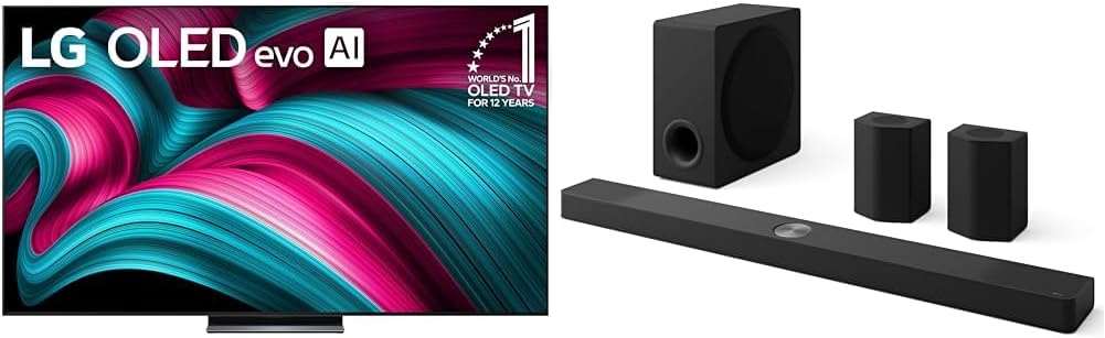 LG 83-Inch Class OLED evo AI 4K C5 Series Smart TV (OLED83C5PUA, 2025) LG S95AR 9.1.5 ch. Home Theater Soundbar (2025 Model)