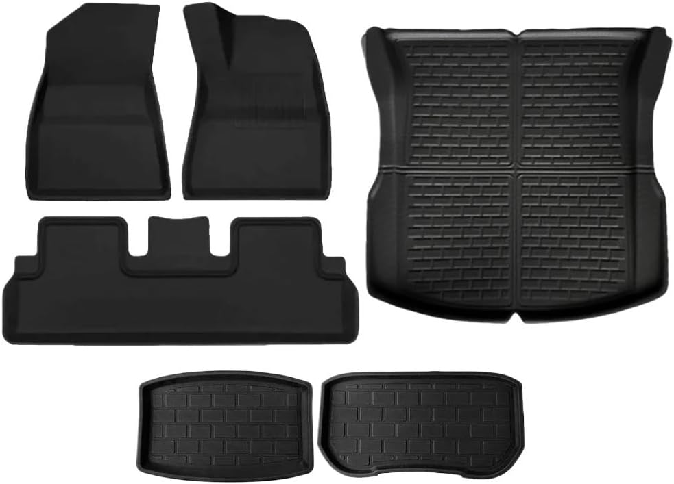 for Tesla Model 3 Highland 2024 XPE Floor Mats，LHD RHD All Weather Anti-Slip Waterproof Trunk Mat Cargo Liners Accessories(2024 RHD 6PCS)