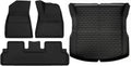 Compatible with Tesla Model 3 2024 XPE Floor Mats All Weather Floor Mats Front Rear Frunk Cargo Liner Set(4PCS RHD)