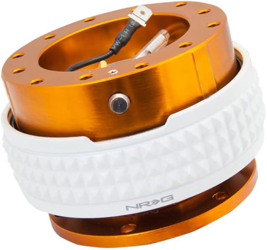 NRG Innovations NRG-SRK-210RG-GL Gen 2.1 Race Steering Wheel Quick Release Kit Adapter Rose Gold Body/Glow in the Dark Pyramid Ring, 6x70 and 6x74mm Bolt Patterns