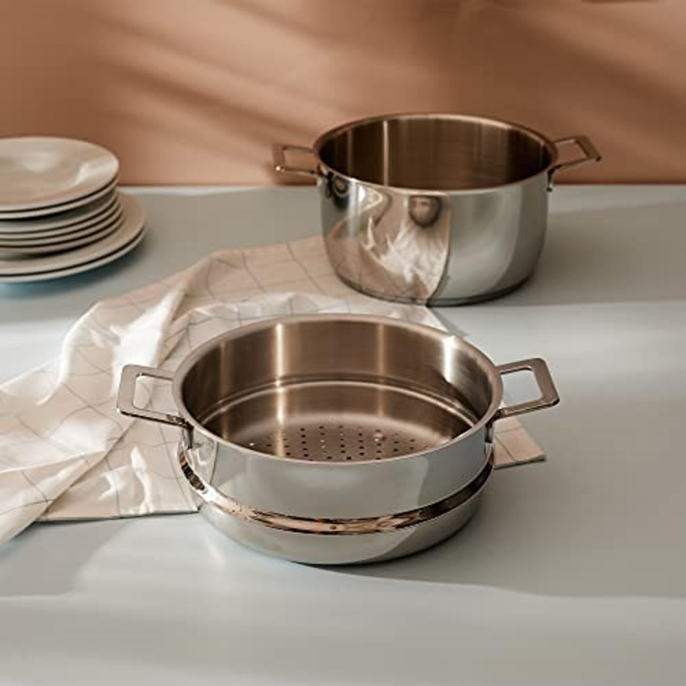 A Di Alessi,AJM307 'POTS & PANS', Steamer basket in 18/10 stainless steel mirror polished,9.5 Inch