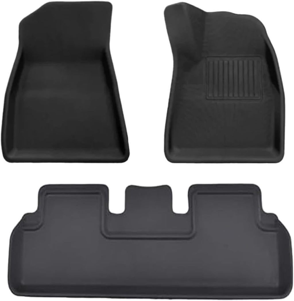 All Weather XPE Floor Mats Compatible with Tesla Model 3 Highland 2024, Waterproof Anti-Slip Front Rear Cargo Liner Trunk Mat(3PCS RHD Floor Mats)
