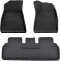 All Weather XPE Floor Mats Compatible with Tesla Model 3 Highland 2024, Waterproof Anti-Slip Front Rear Cargo Liner Trunk Mat(3PCS RHD Floor Mats)