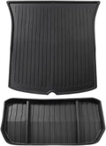Compatible for Tesla Model Y 2021-2024 TPE 3D Car Floor Mats Cargo Liner Trunk Pad Protection Waterproof All Weather Black(Model Y Trunk 2P)