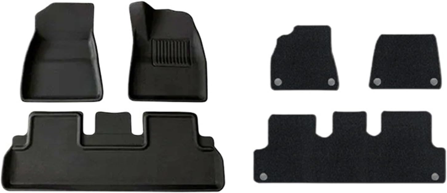 Compatible with Tesla Model 3 Highland XPE Floor Mats Trunk Mats All Weather Front Rear Cargo Liner Mat, Waterproof Anti-Slip Foot Pads(RHD Double mats)