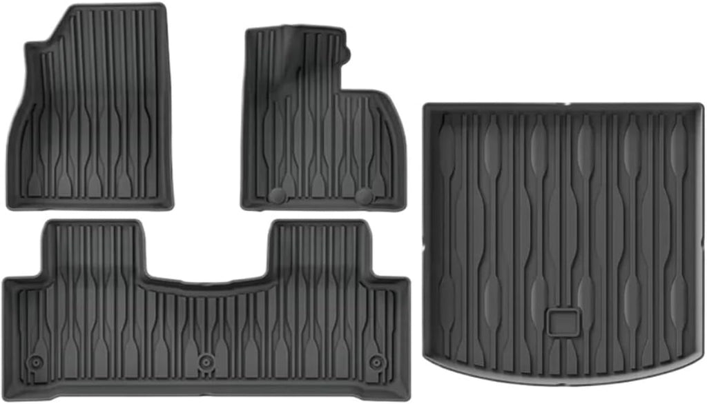 Compatible with BYD Sealion 7 2024 2025 TPE Floor Mats and Cargo Liners, All Weather WP RHD&LHD Backrest Mats Trunk Mats(Red)