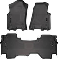 Husky Liners Weatherbeater Floor Mats | Fits 2019 - 2025 Ram 1500 Quad Cab | Front & 2nd Row, 3-pc Black - 94011