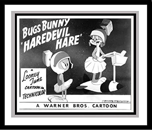Chuck Jones Directed Classic Starring Bugs Bunny and Marvin Martian in 'Haredevil Hare' Studio Lobby Card Publicity Still - Warner Brothers