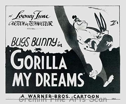 Bugs Bunny in'Gorilla My Dreams' Directed by Bob McKimson. Released on January 3, 1948 Studio Lobby Card Publicity Still - Warner Brothers