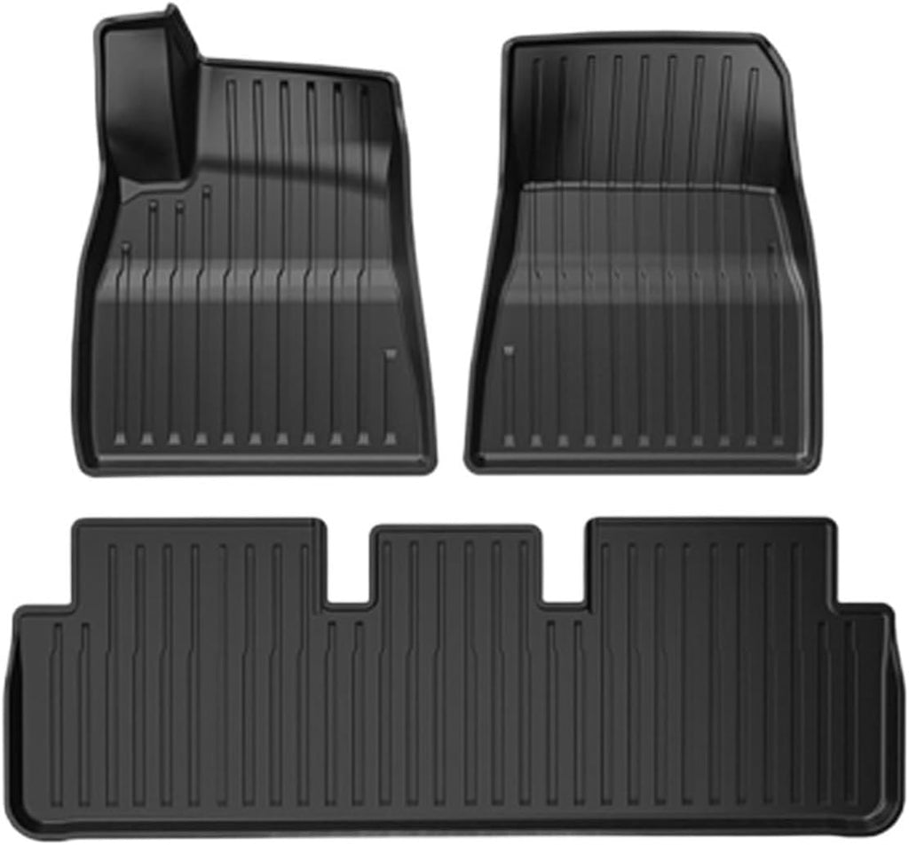 Floor Mats 2024 Compatible with Tesla Model 3 Highland,TPE All Weather Protection Cargo Liner Floor Mats and Cargo Trunk Mats Accessorie(M3 2024 3pcs)