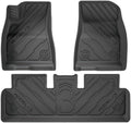 Floor Mats Compatible with Tesla Model 3 2024 Highland All Weather Cargo Liner Floor Mats Frunk Trunk Mats Backseat Protector Pad(3pcs Floor mat)
